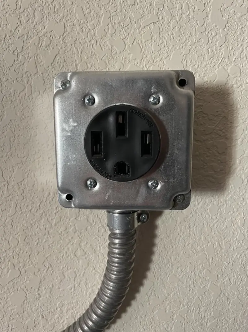 NEMA 14-50 outlet installed for Electrical Panel Upgrade in Sullivan